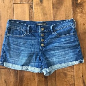 Abercrombie Denim Midi Shorts size 28